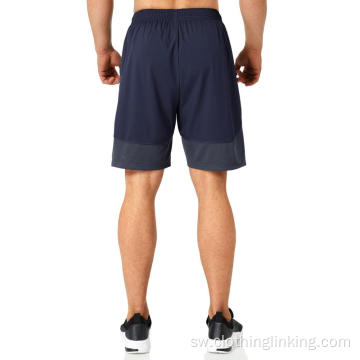 Shorts za Wanaume Workout Mbio na Mifuko